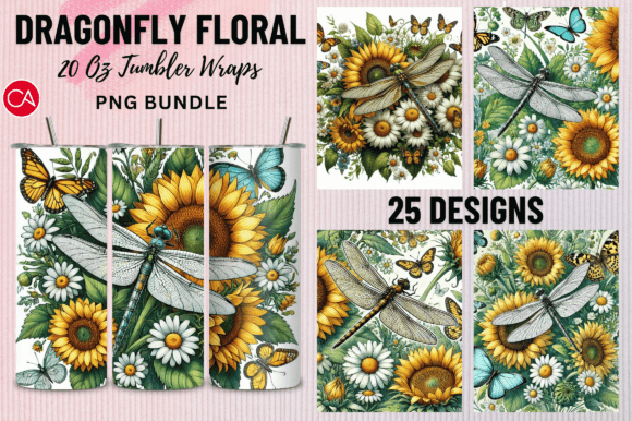 3D Dragonfly Floral 20 Oz Tumbler Wrap: A Guide to Nature-Inspired Sublimation Design