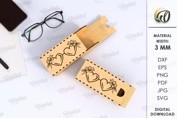 3D Eyeglasses Box Laser Cut Design