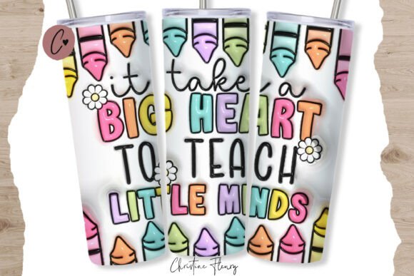 3D Inflated Big Heart Teacher Tumbler: Elevating Personalized Gift Design