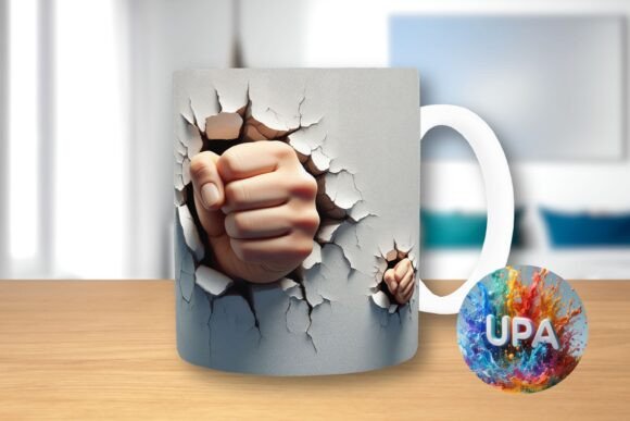 3D Mug with Dad and Sons Fists: Elevating Sublimation Projects with Meaningful Design