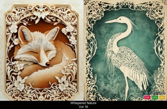 3D Paper Relief Illustrations Vol 16