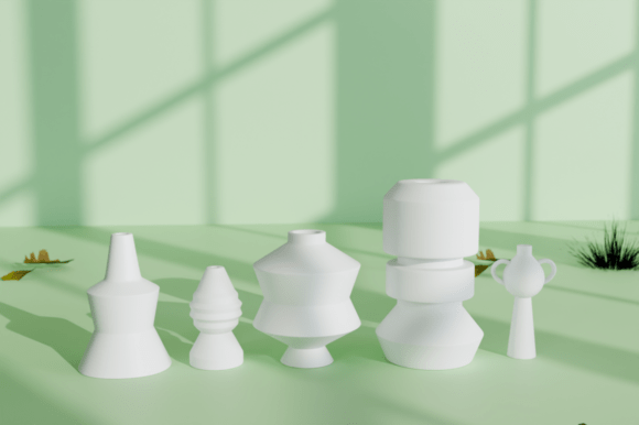 Abstract 3D Printing Vases for Modern Decor