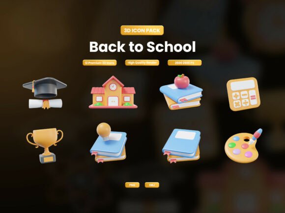 Back to School 3D Icon Pack: A Review for Educators and Designers