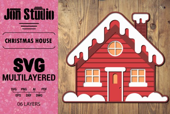Bringing Holiday Magic to Life with a 3D Christmas House Paper Cut SVG