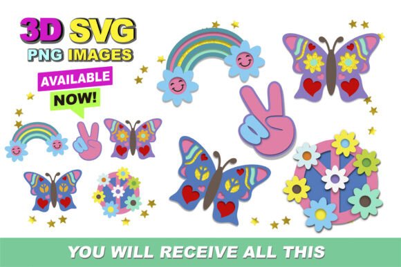 Bringing Retro Vibes to Life with the Groovy Hippie 3D SVG