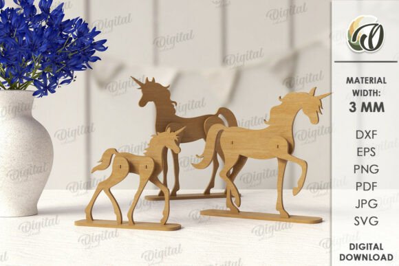Crafting 3D Standing Animals Laser Cut