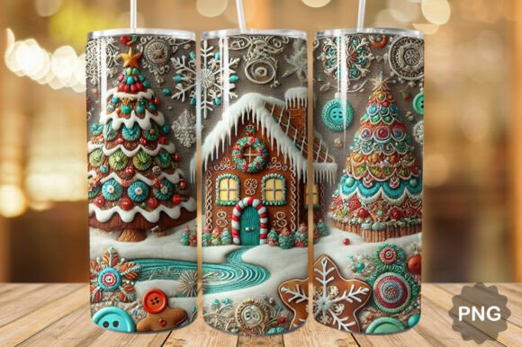 Creating a Festive Look with the 3D Gingerbread House Tumbler Wrap 20oz