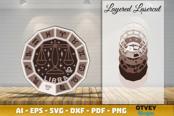 Elevating Home Décor with the Zodiac 3D Layered Lasercut File