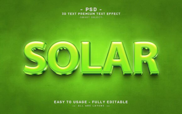 Evaluating the Solar 3D Editable PSD Text Effect Style for Design Projects