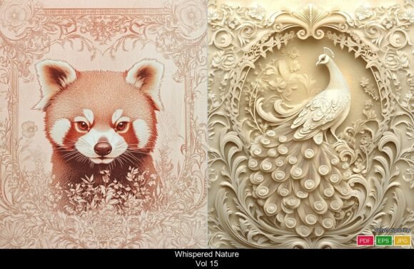 Exploring the Calm Depth of 3D Paper Relief Illustrations Vol 15