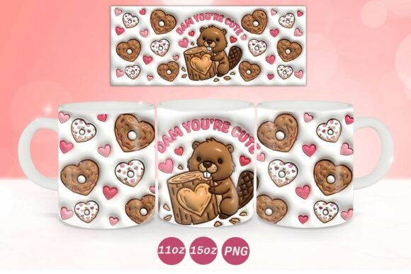 Mastering the 3D Inflated Valentine Beaver Mug Wrap for Sublimation Success