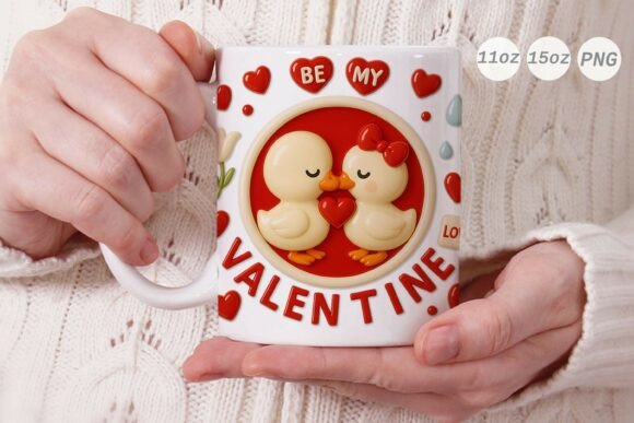 Mastering the 3D Valentine Duck Couple Mug Wrap PNG for Flawless Sublimation