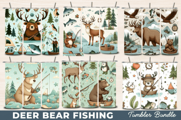 Mastering the Deer Bear Fishing Tumbler Wrap PNG 3D for Professional Sublimation Results
