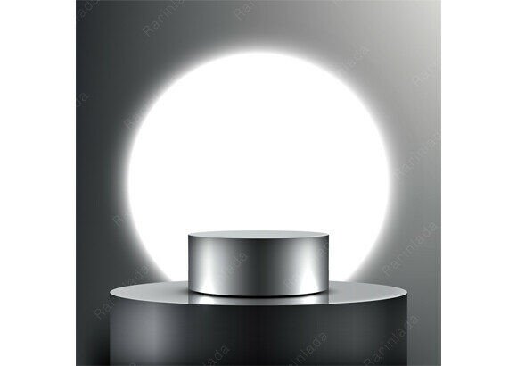 Mastering Visual Impact with a 3D Silver Metallic Podium Product Mockup