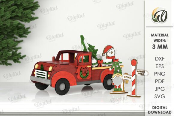 Revolutionizing Holiday Branding with the 3D Christmas Truck Decor Laser Cut