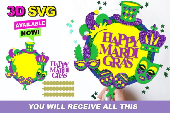 Strategic Design: Leveraging the Mardi Gras Cake Topper 3D SVG for Brand Impact and Creative Efficiency