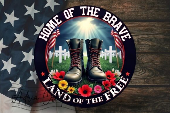 Stunning 3D 4th of July Round Sublimation PNG