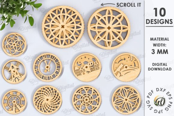 Unlocking Creativity with the 3D Mechanical Coasters Laser Cut Bundle